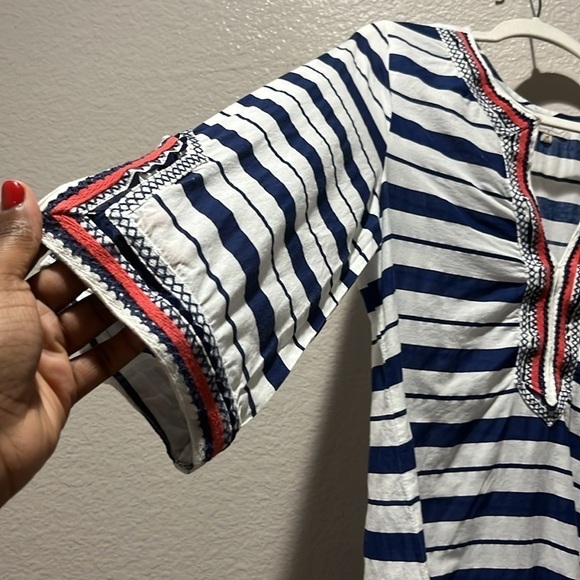Mud Pie Navy and White Striped Swim Coverup - Picture 4 of 8
